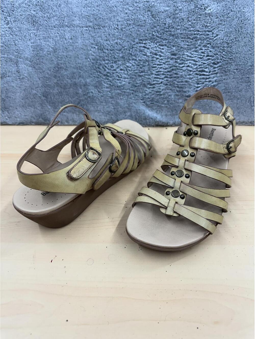 Baretraps Y2K Boho Gladiator Wedge Sandals Beige Brown‎